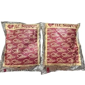 Silkies Nylon TLC Total Leg Control Pantyhose Large‎ Mocha 2 Packs NIP #020303